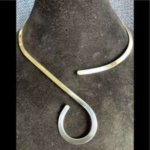 Vintage sterling silver Mexican swirl necklace